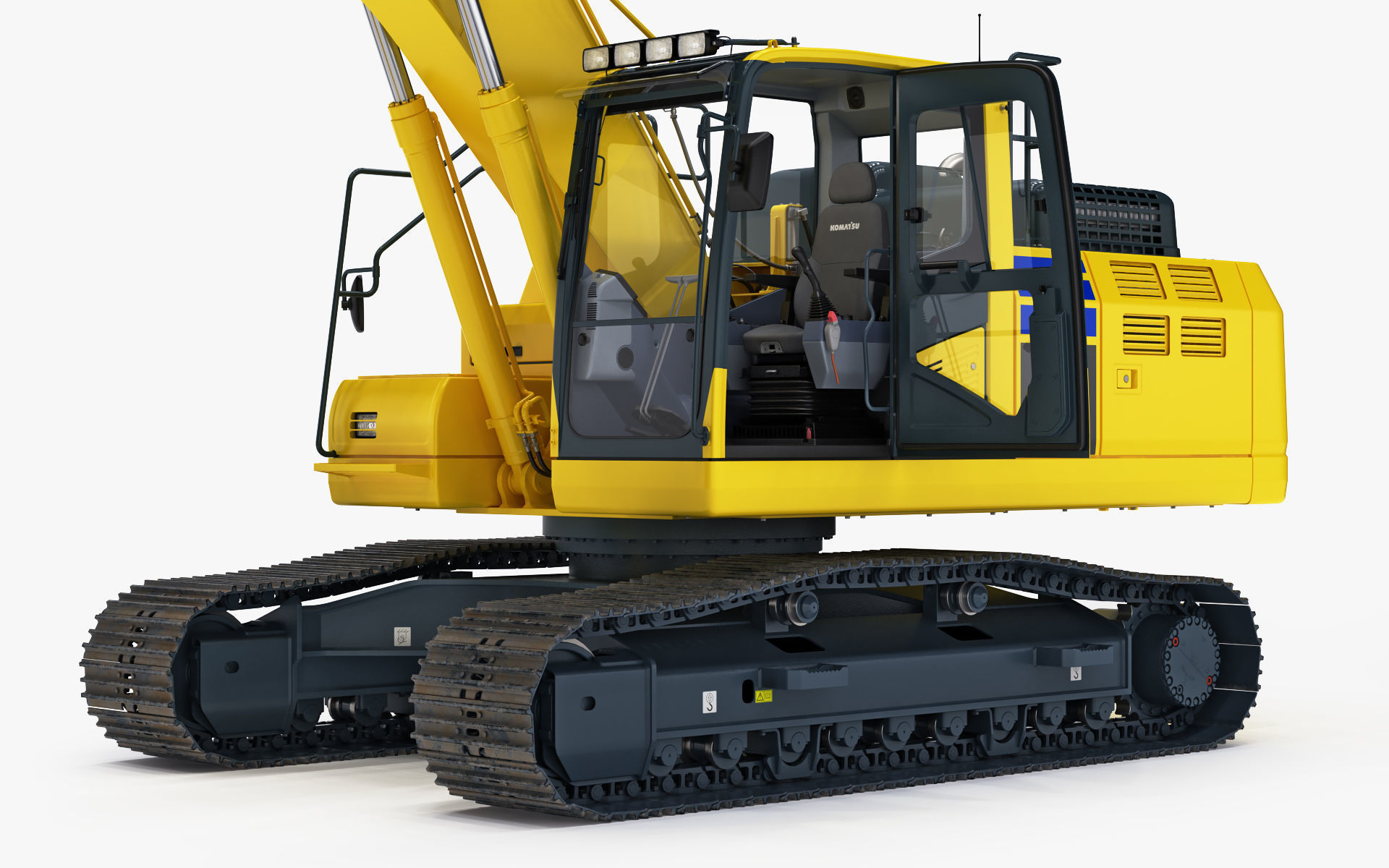 Komatsu PC210LC Crawler Excavator 3D model_11
