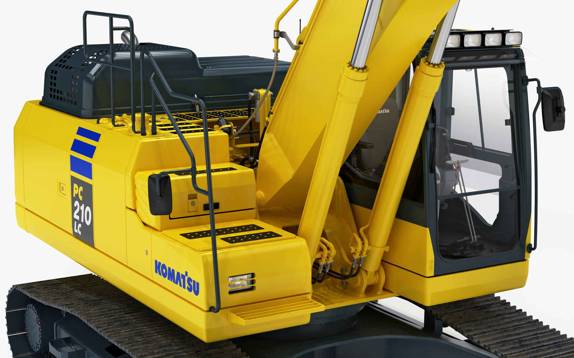 Komatsu PC210LC Crawler Excavator 3D model_22