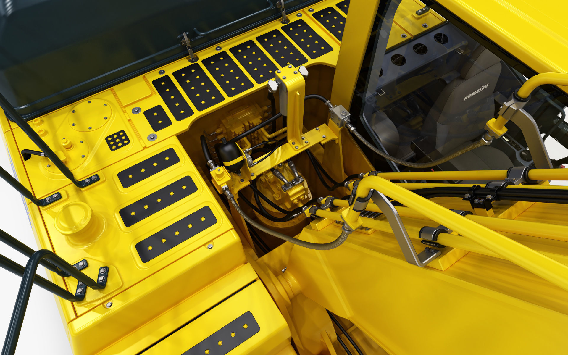 Komatsu PC210LC Crawler Excavator 3D model_26