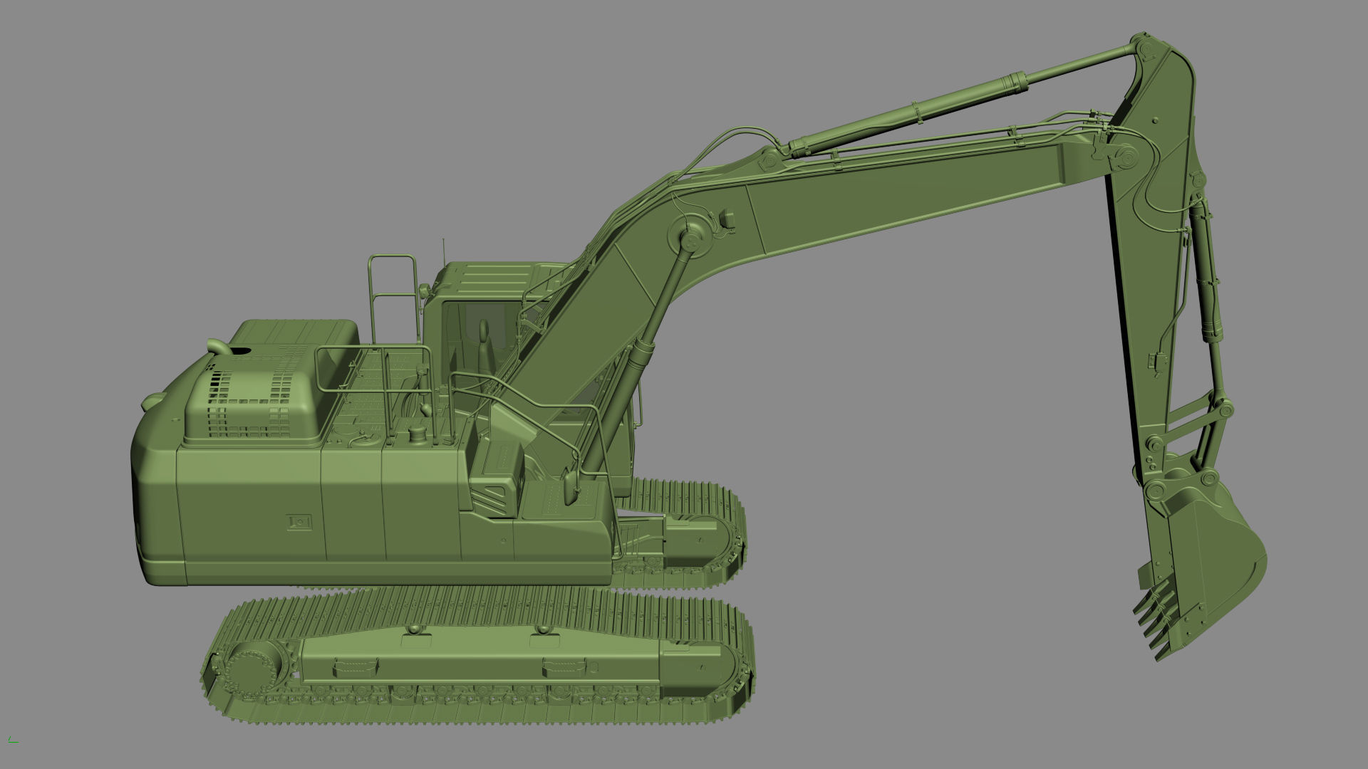 Komatsu PC210LC Crawler Excavator 3D model_33