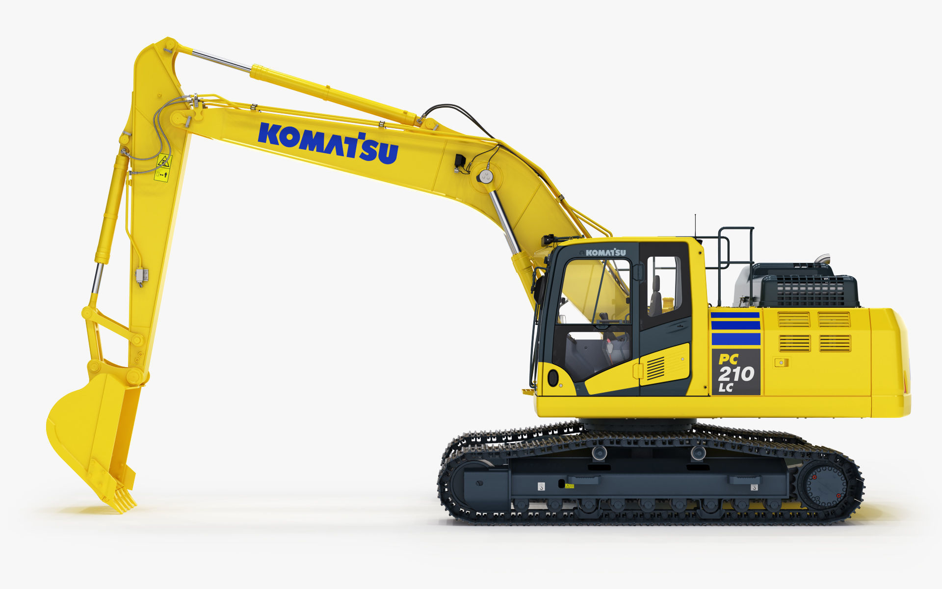 Komatsu PC210LC Crawler Excavator 3D model_2