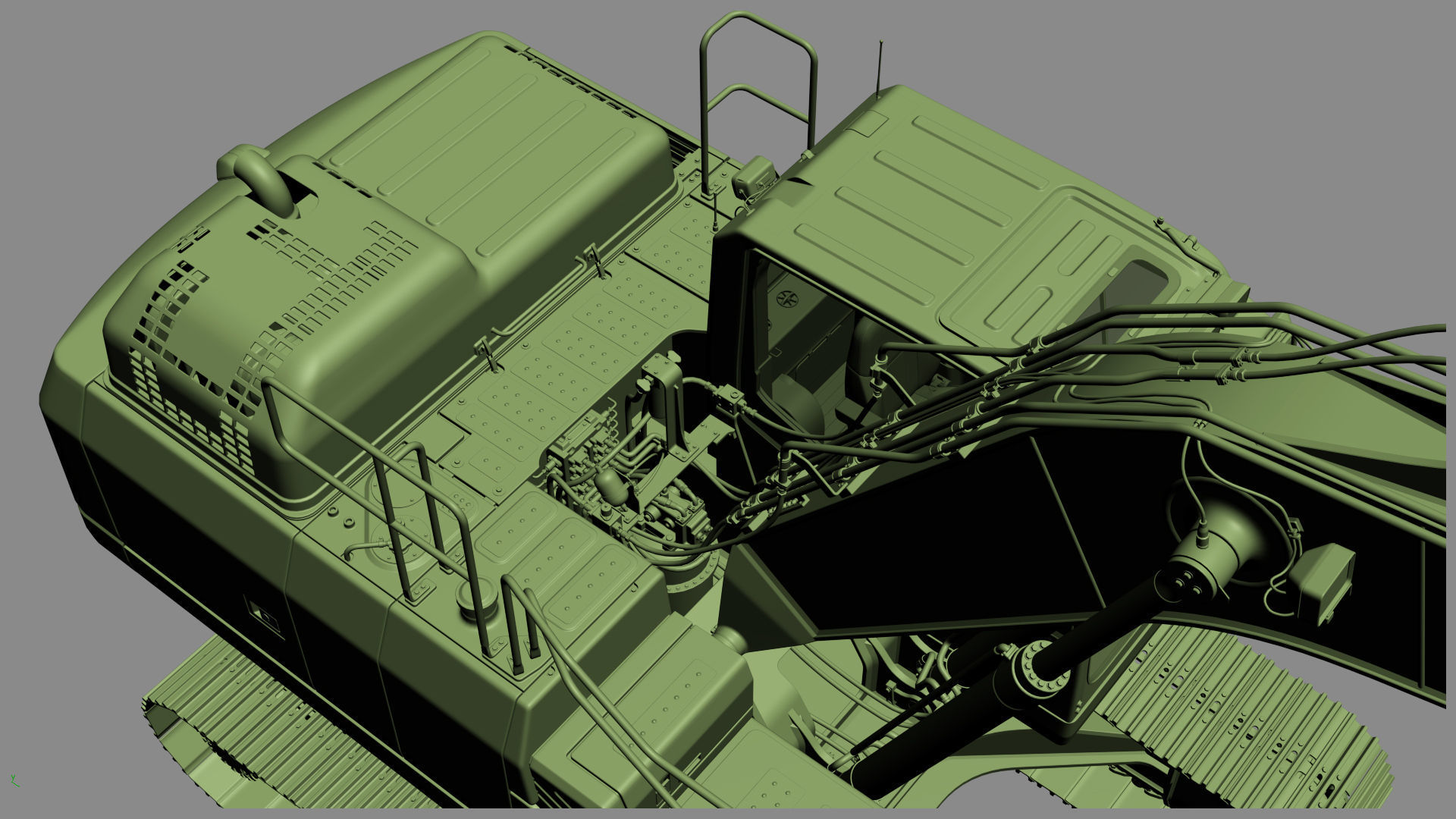Komatsu PC210LC Crawler Excavator 3D model_45