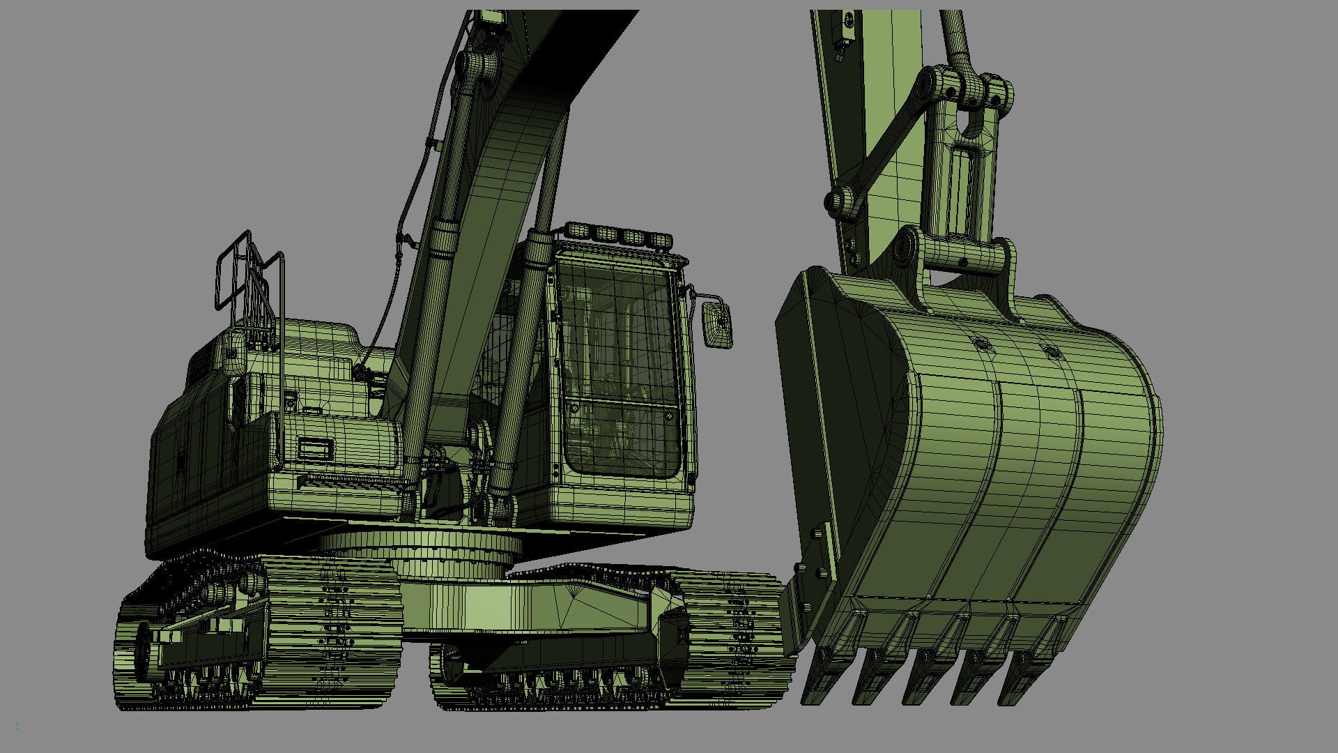 Komatsu PC210LC Crawler Excavator 3D model_42