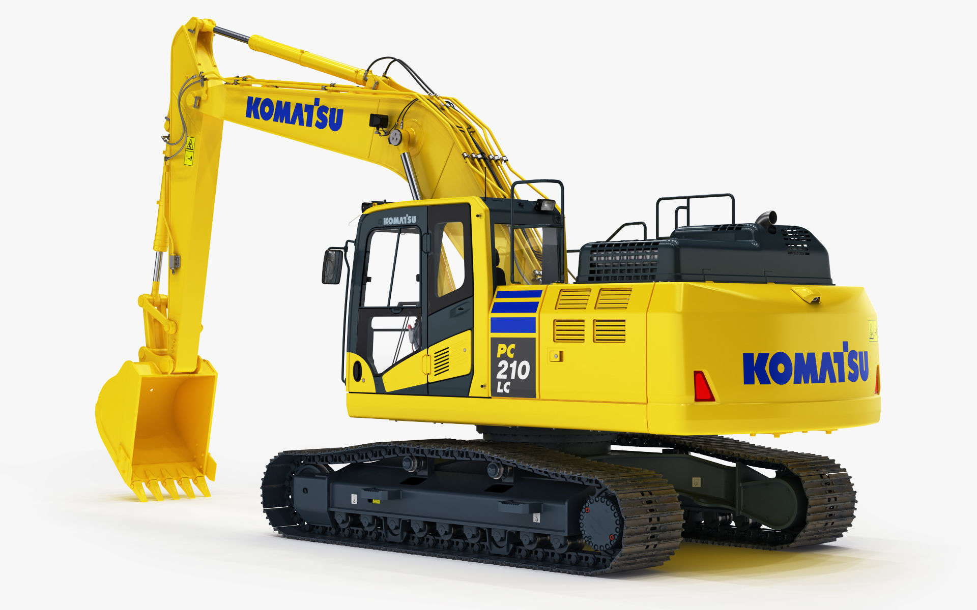 Komatsu PC210LC Crawler Excavator 3D model_5