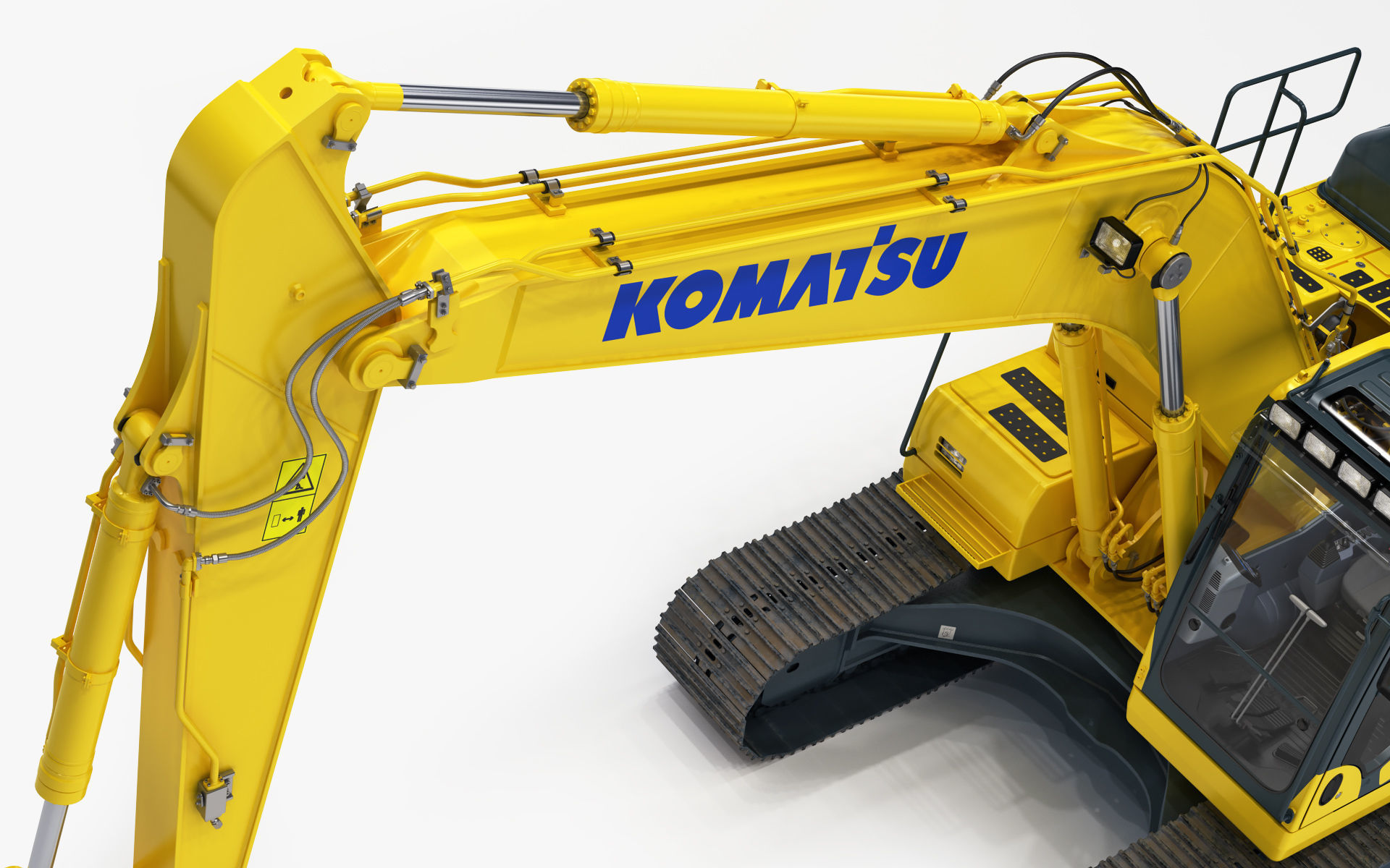 Komatsu PC210LC Crawler Excavator 3D model_23