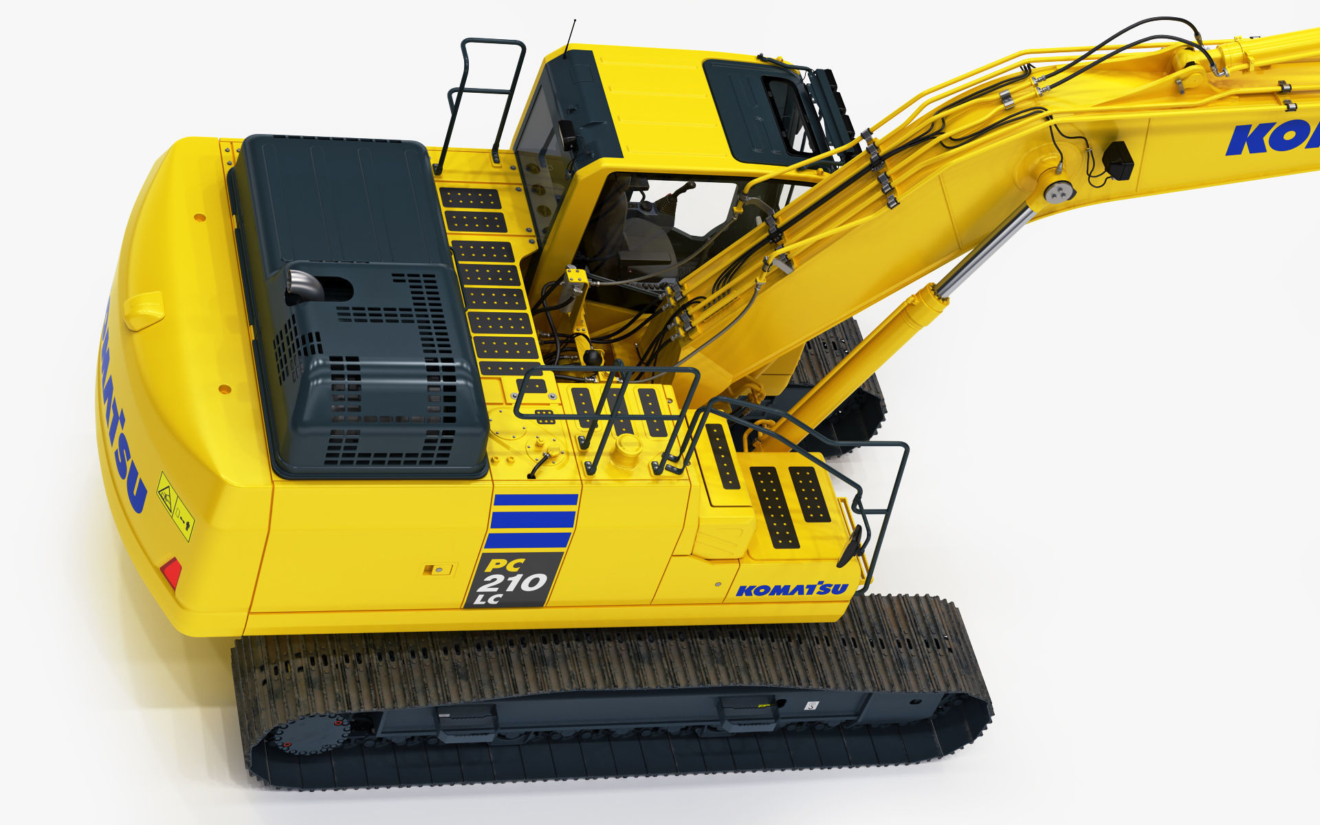 Komatsu PC210LC Crawler Excavator 3D model_14