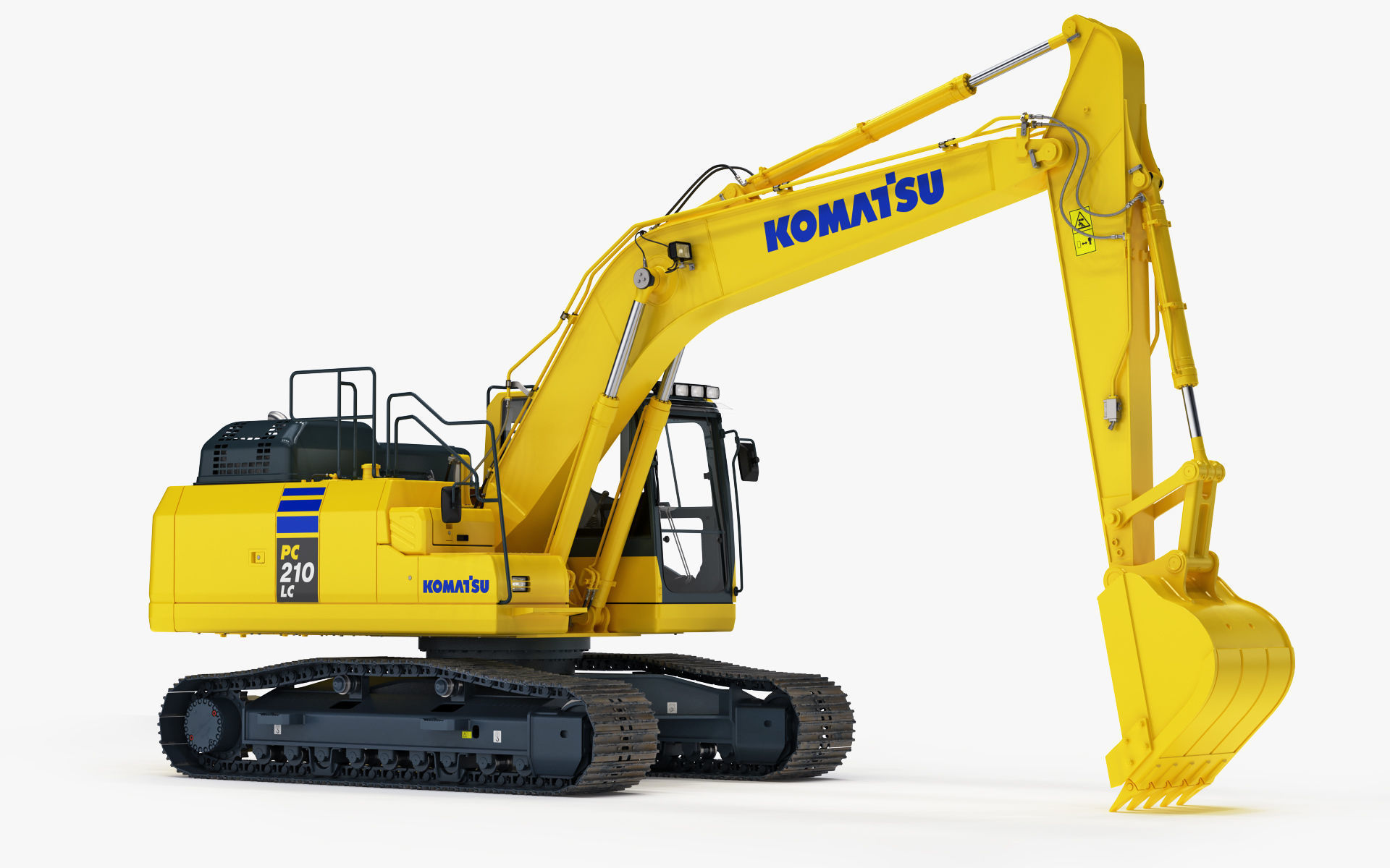 Komatsu PC210LC Crawler Excavator 3D model_8