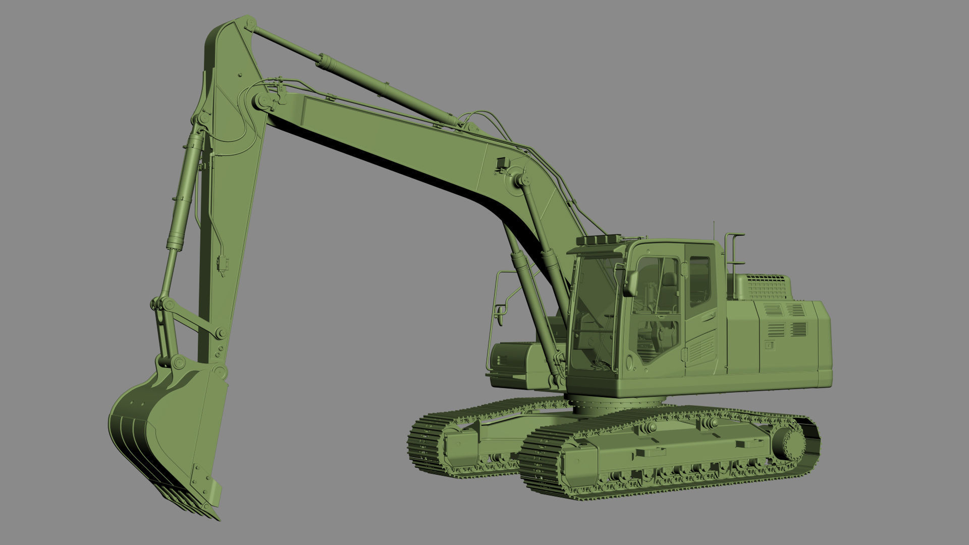 Komatsu PC210LC Crawler Excavator 3D model_31