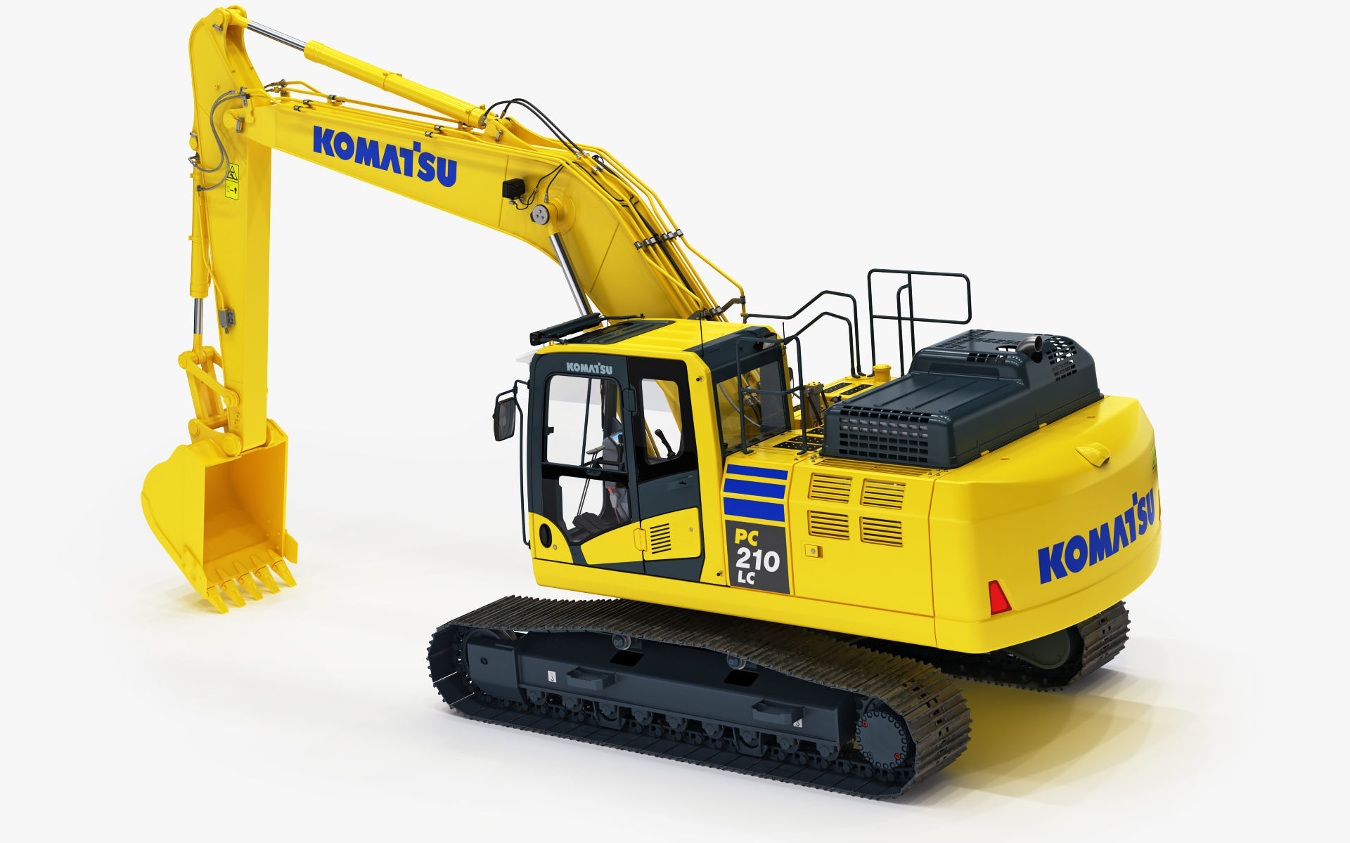 Komatsu PC210LC Crawler Excavator 3D model_4