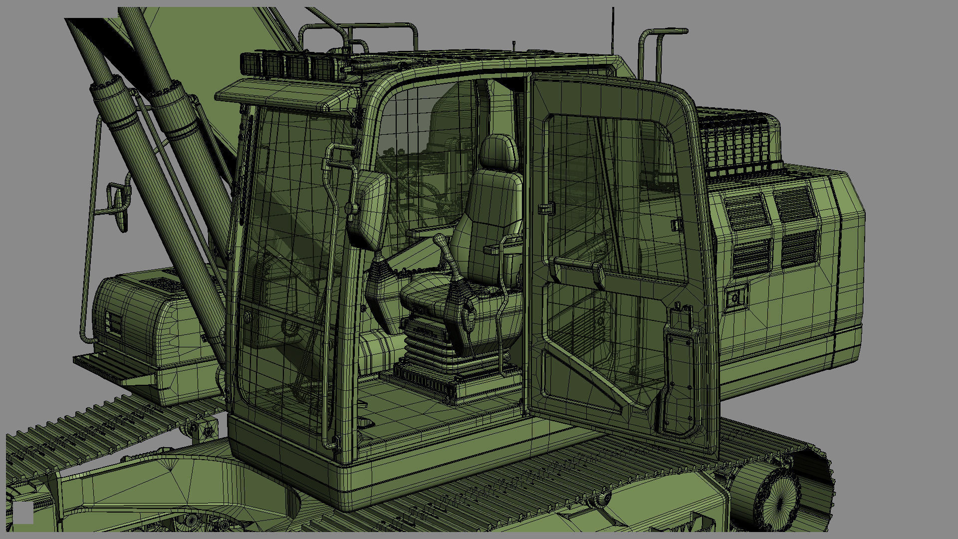 Komatsu PC210LC Crawler Excavator 3D model_36