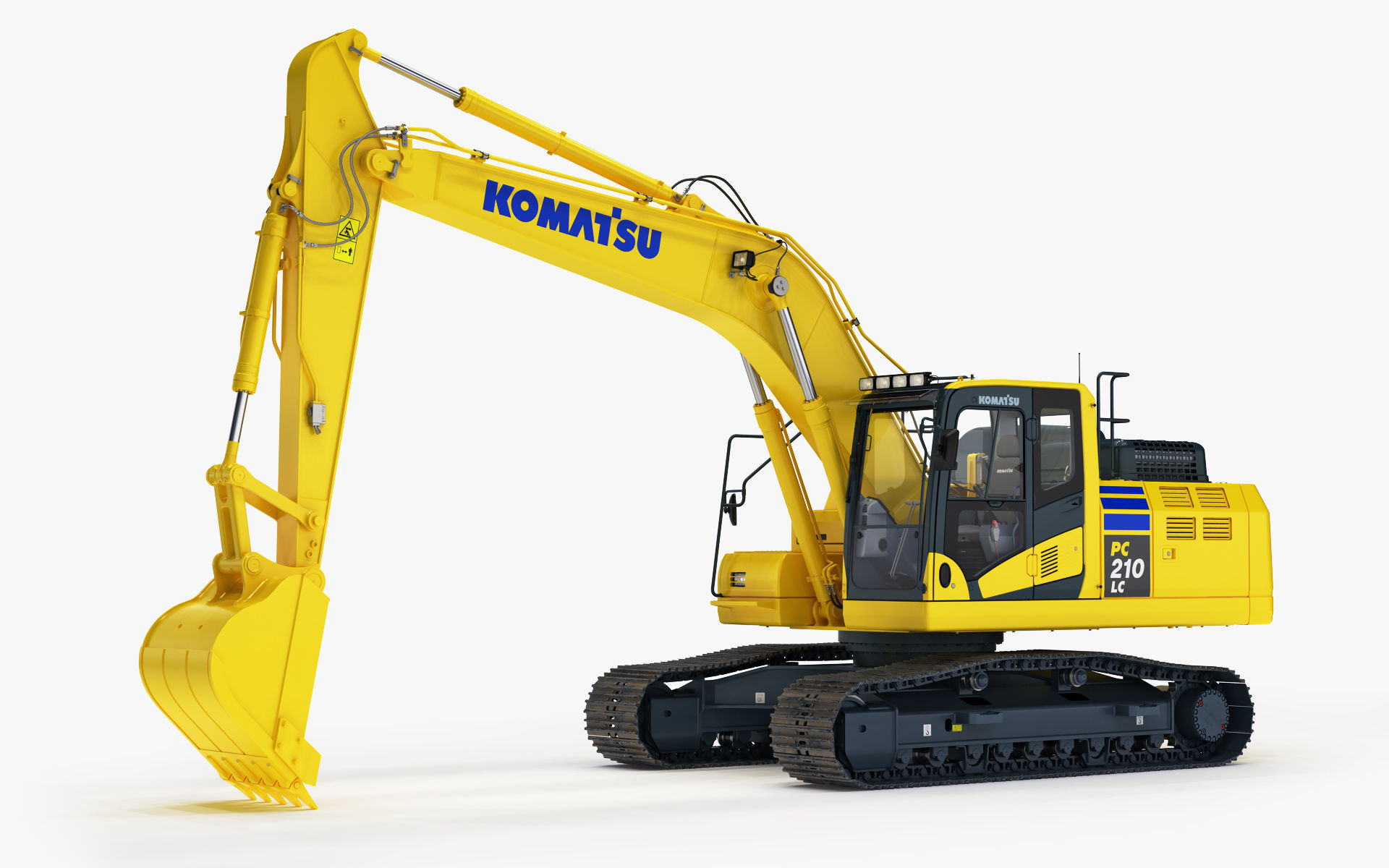 Komatsu PC210LC Crawler Excavator 3D model_1