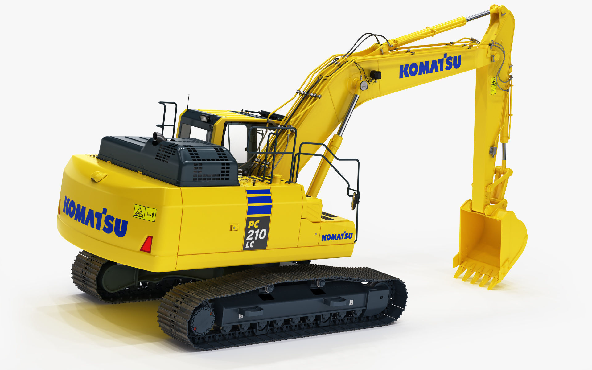 Komatsu PC210LC Crawler Excavator 3D model_6