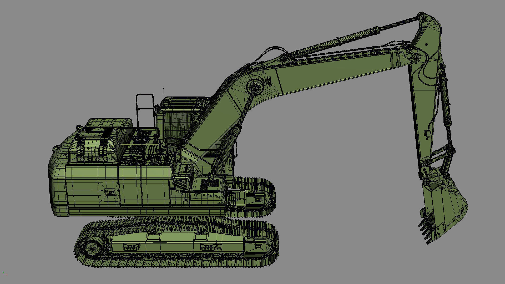 Komatsu PC210LC Crawler Excavator 3D model_34