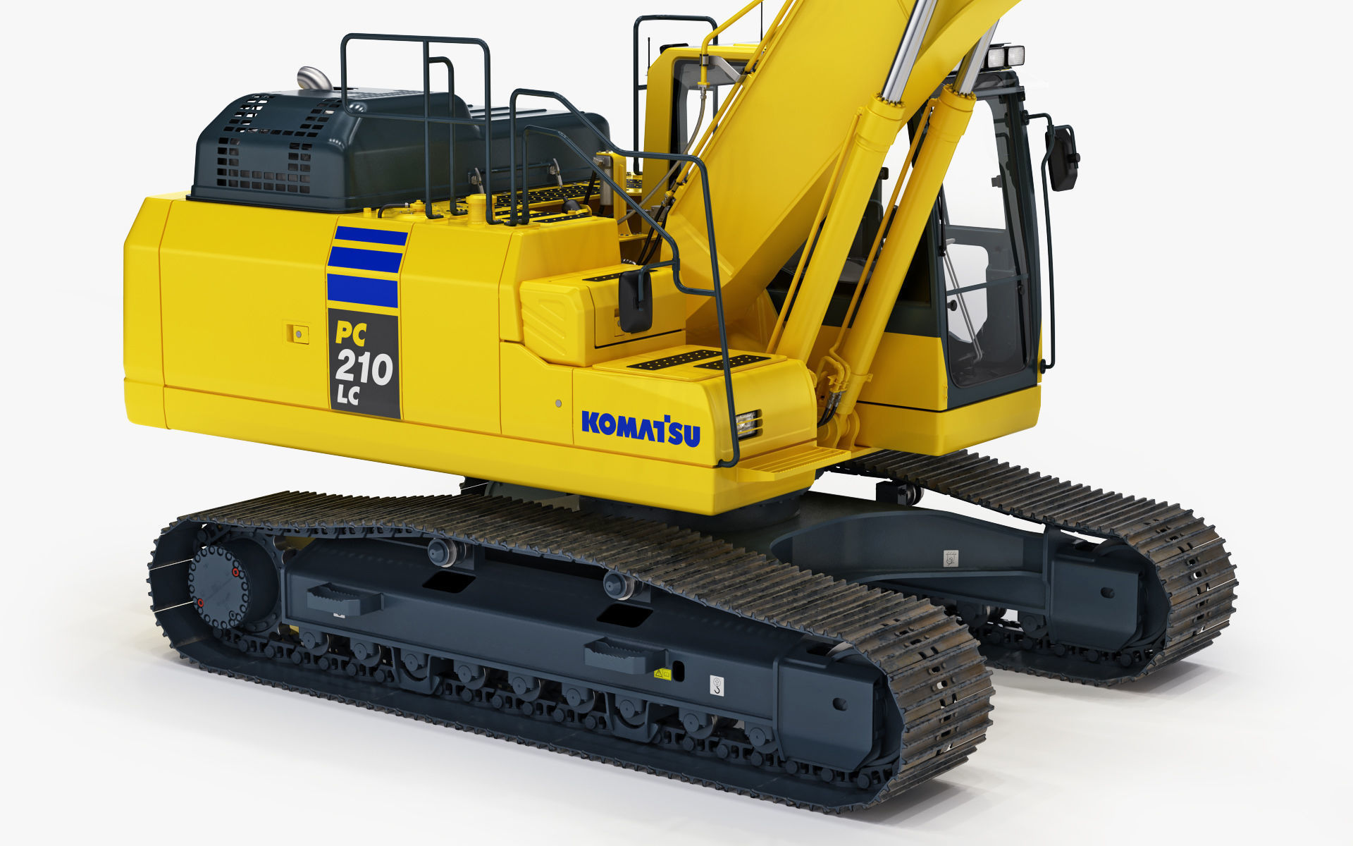 Komatsu PC210LC Crawler Excavator 3D model_13
