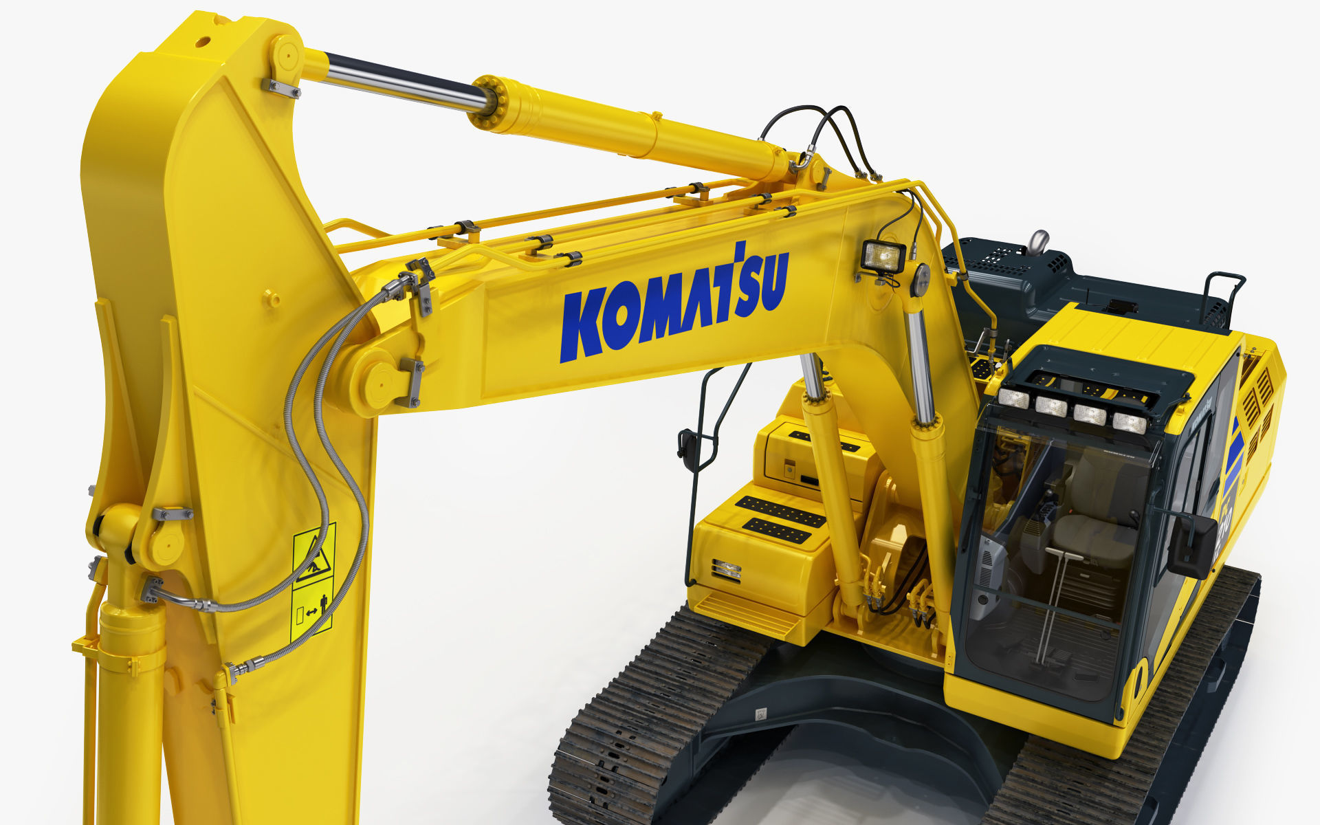 Komatsu PC210LC Crawler Excavator 3D model_27