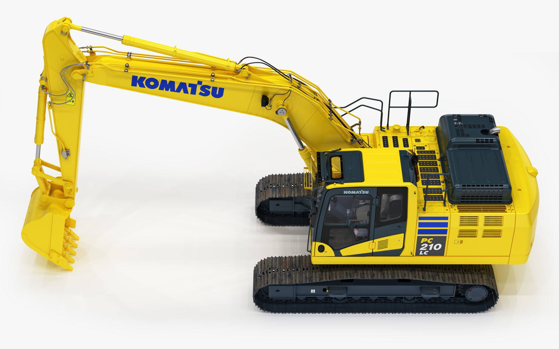 Komatsu PC210LC Crawler Excavator 3D model_3