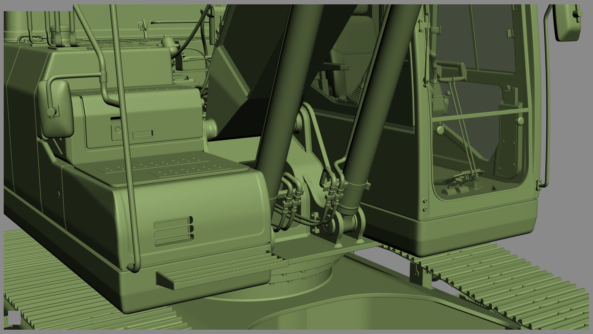 Komatsu PC210LC Crawler Excavator 3D model_43