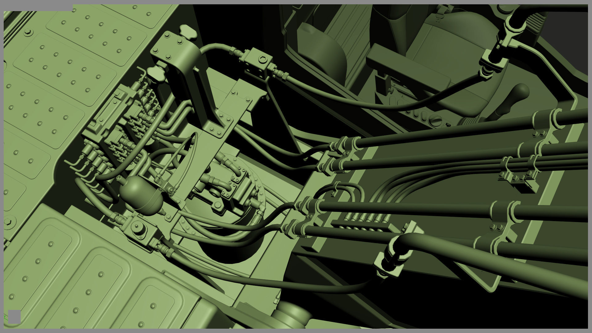 Komatsu PC210LC Crawler Excavator 3D model_47