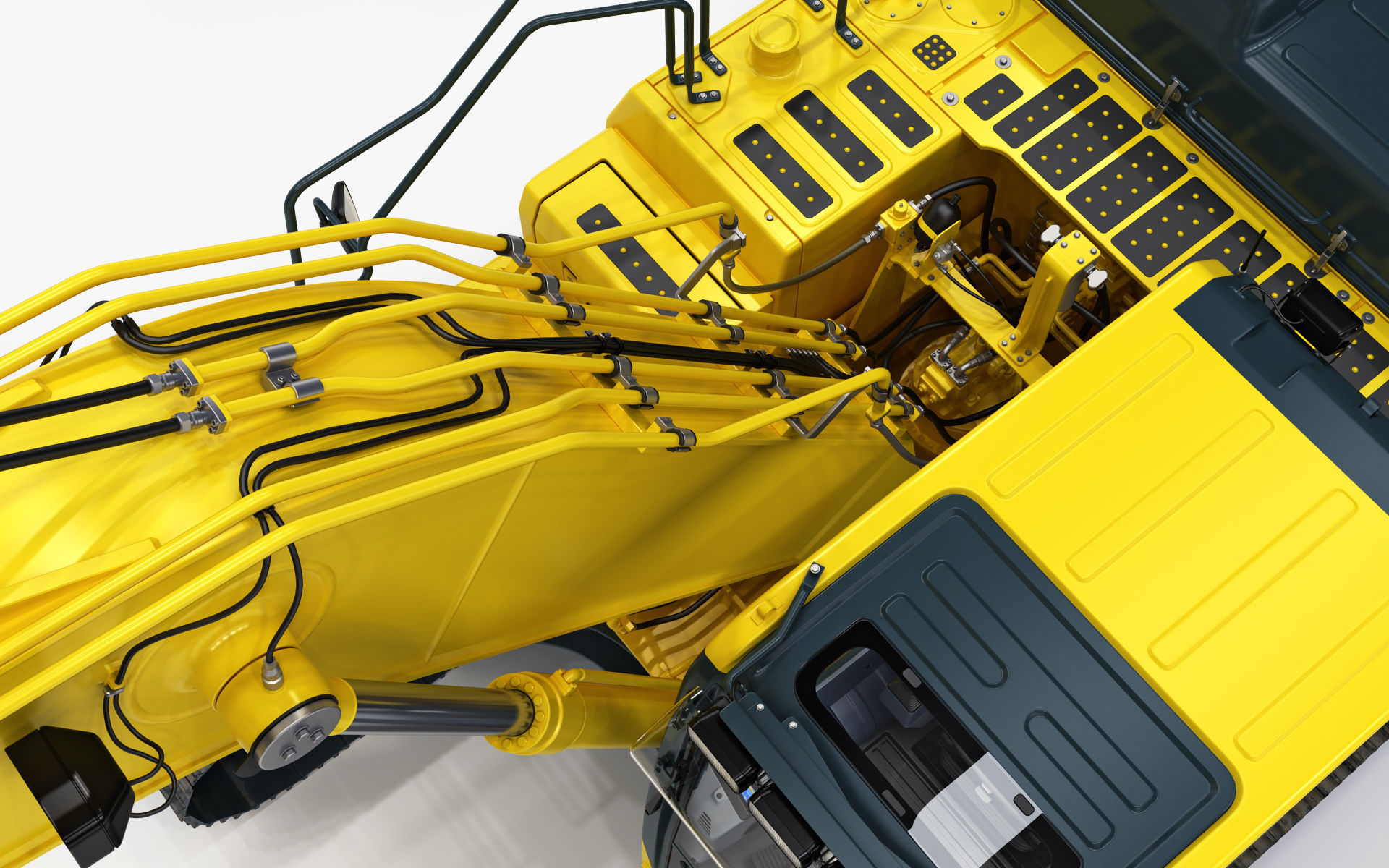 Komatsu PC210LC Crawler Excavator 3D model_25