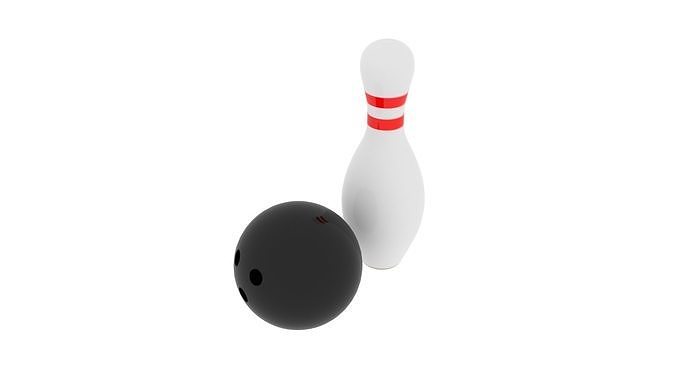 Bowling Ball And Pin 3D model