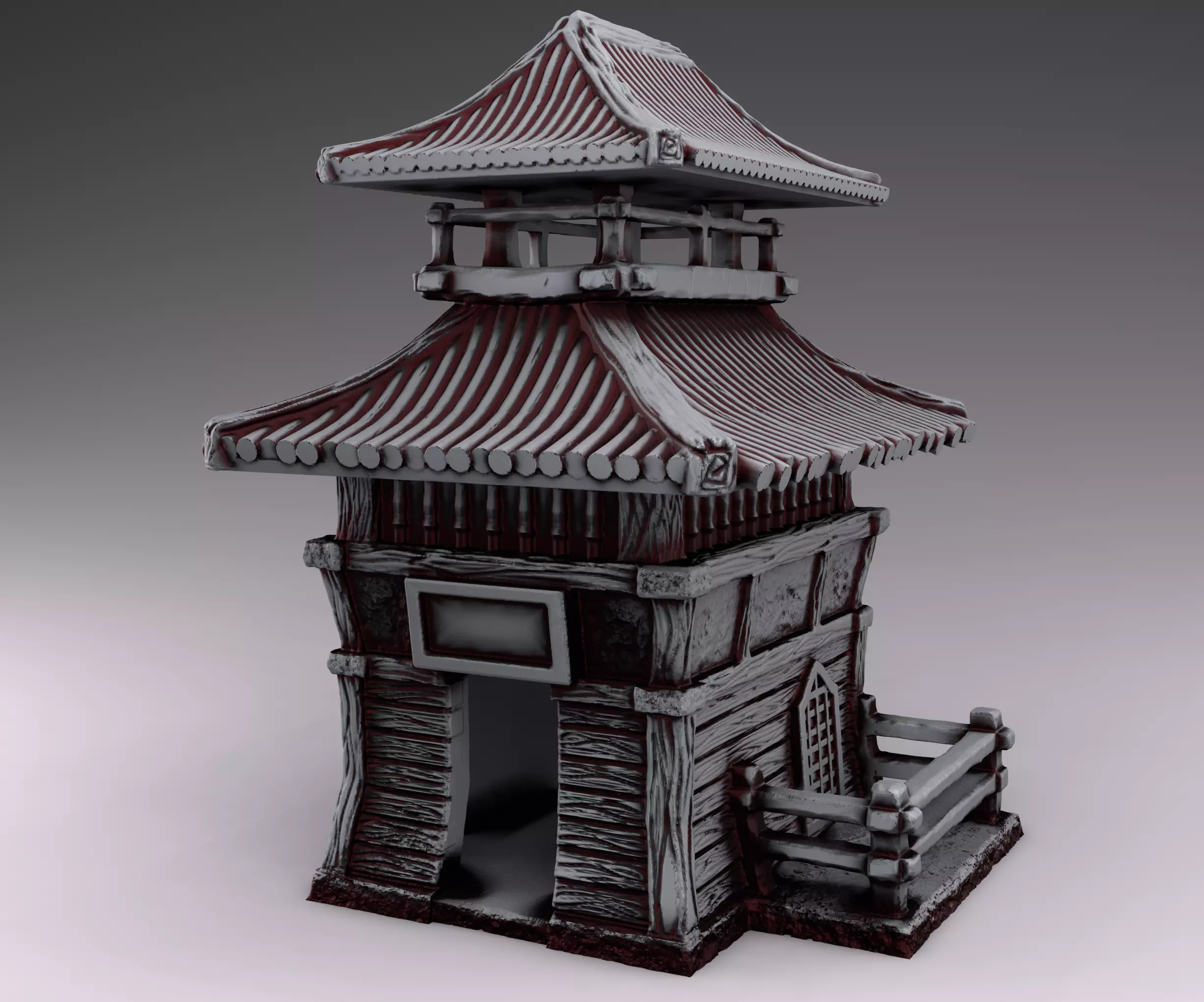 Stylized Japanese Set Part 1 and Crying girl 3D print model_0