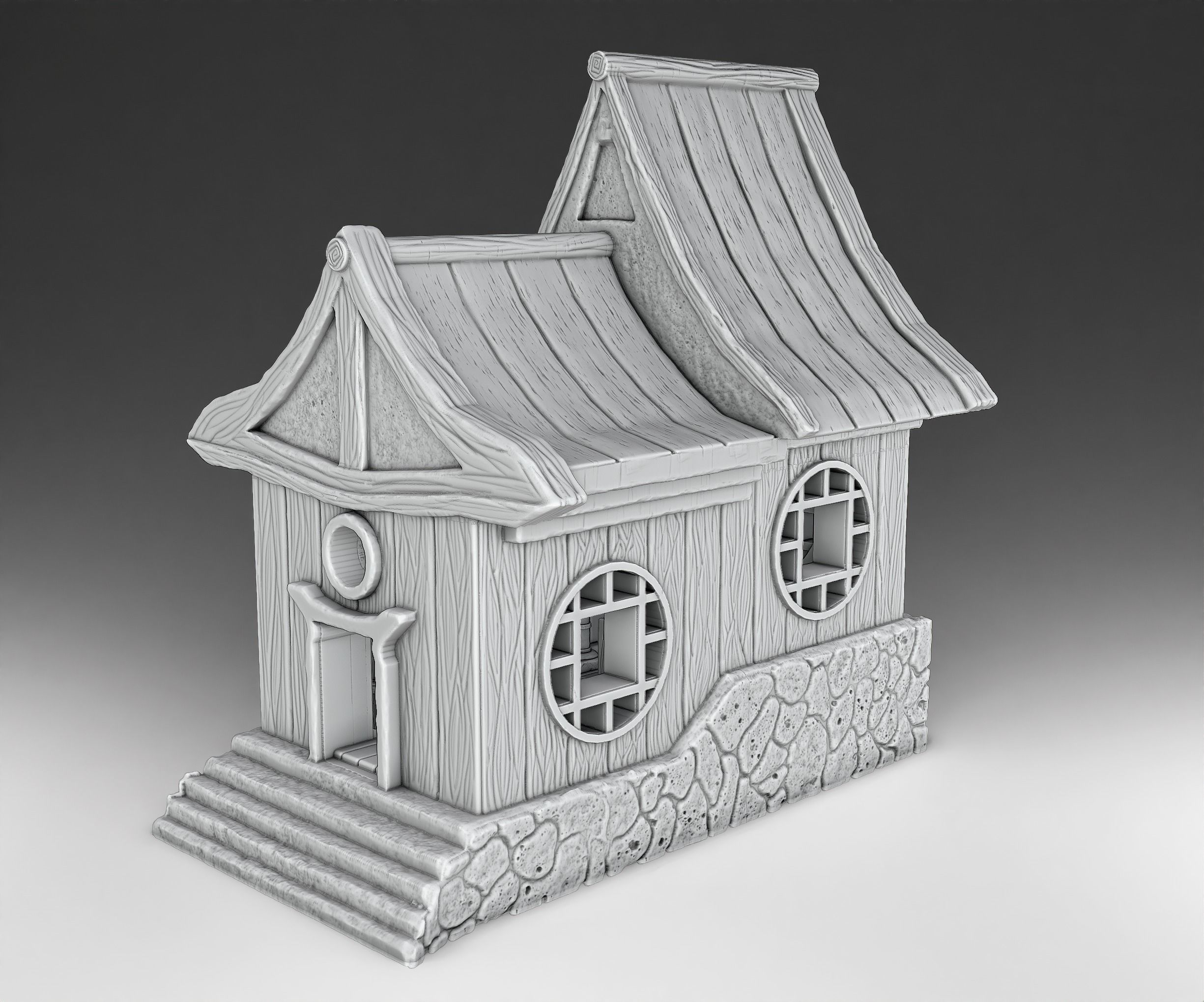 Stylized Japanese Set Part 1 and Crying girl 3D print model_3