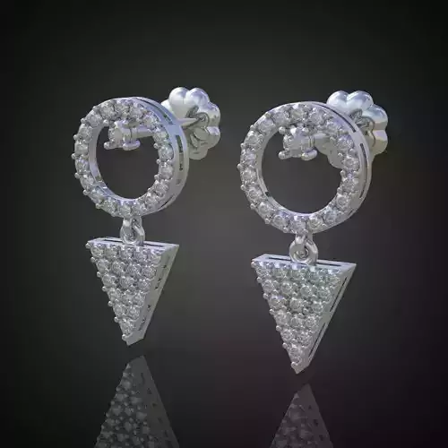 Earring 3D model 3D printable model 0043-10