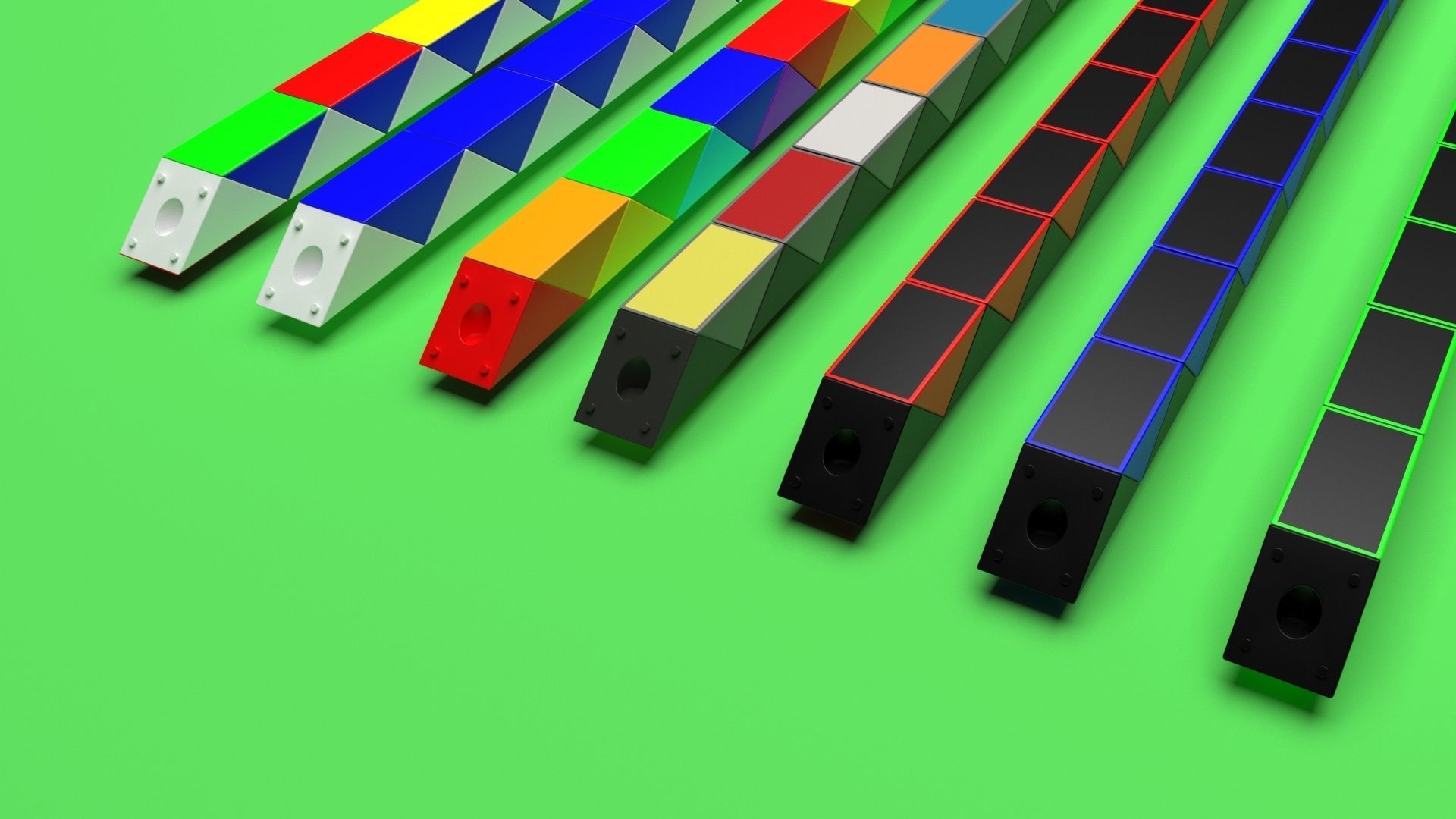 Snake Puzzles Set 3D model_22