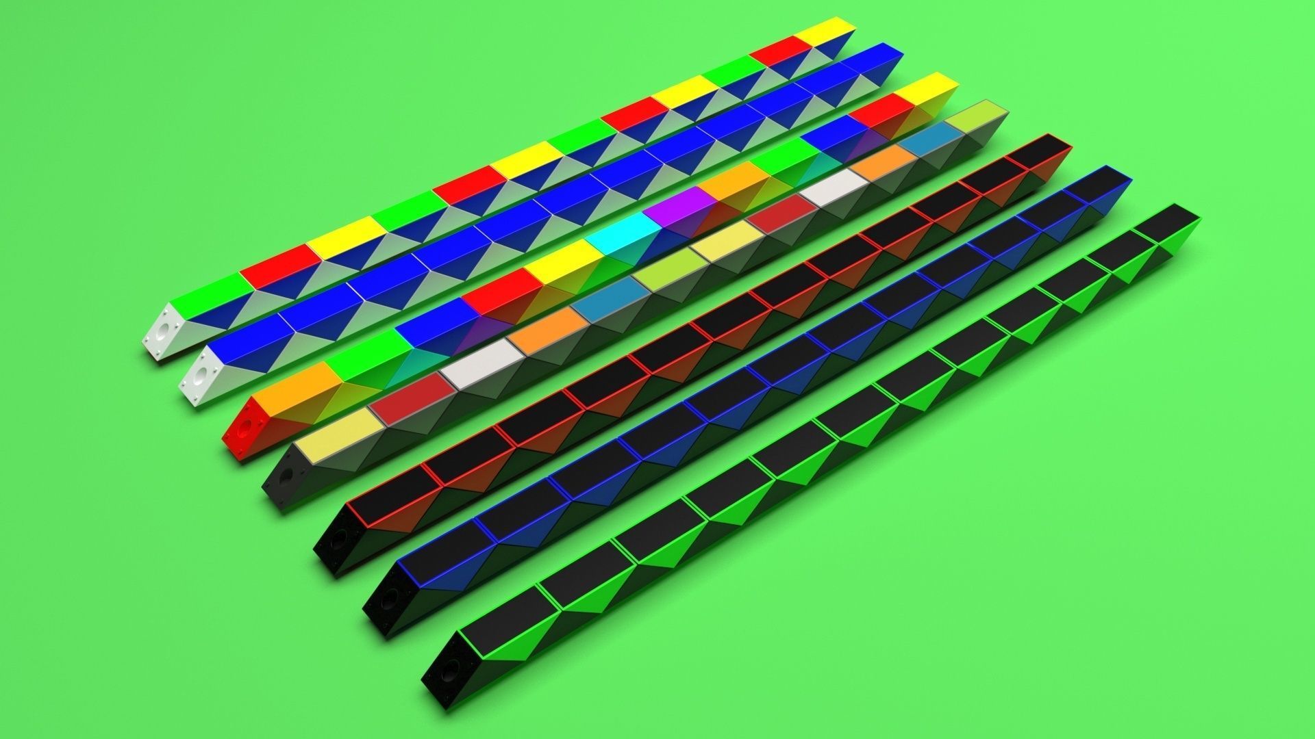 Snake Puzzles Set 3D model_20