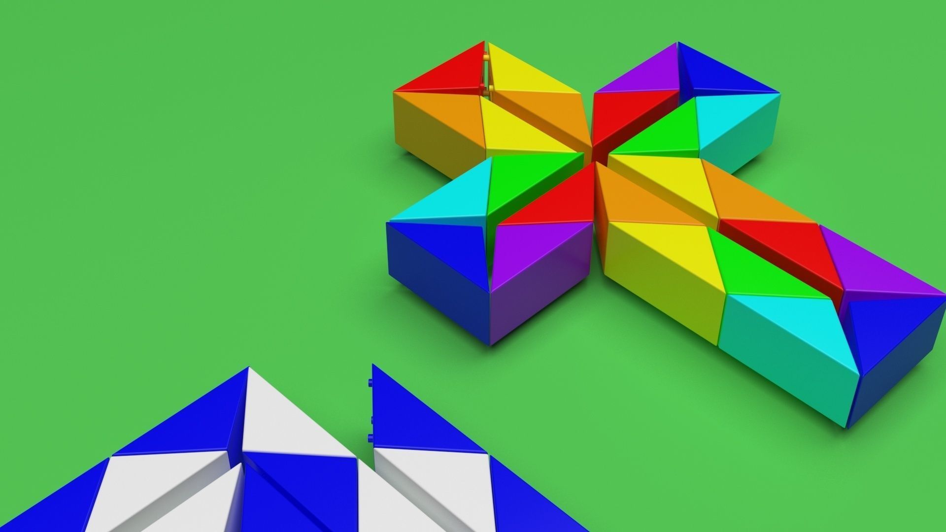 Snake Puzzles Set 3D model_23