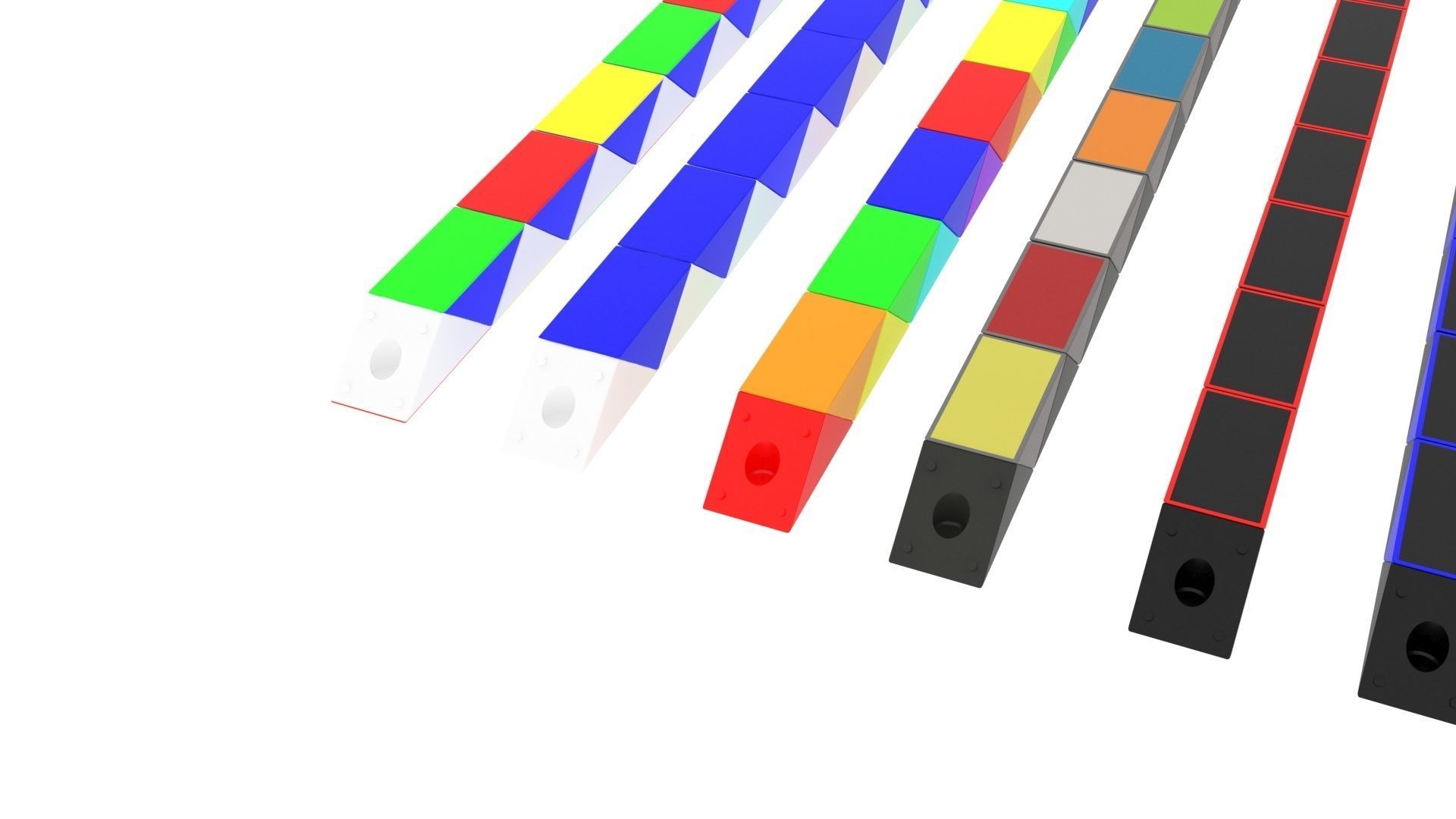 Snake Puzzles Set 3D model_9