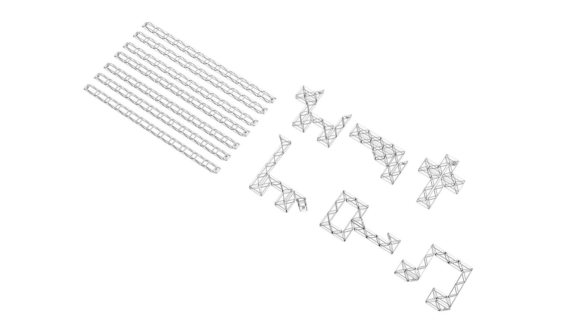 Snake Puzzles Set 3D model_12