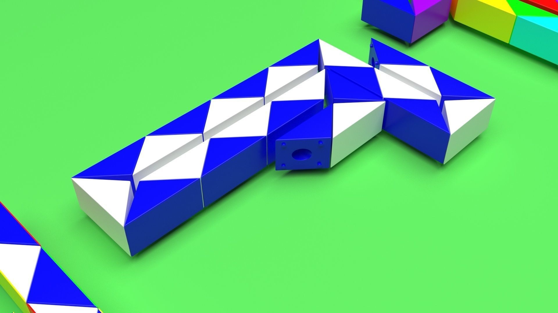 Snake Puzzles Set 3D model_24