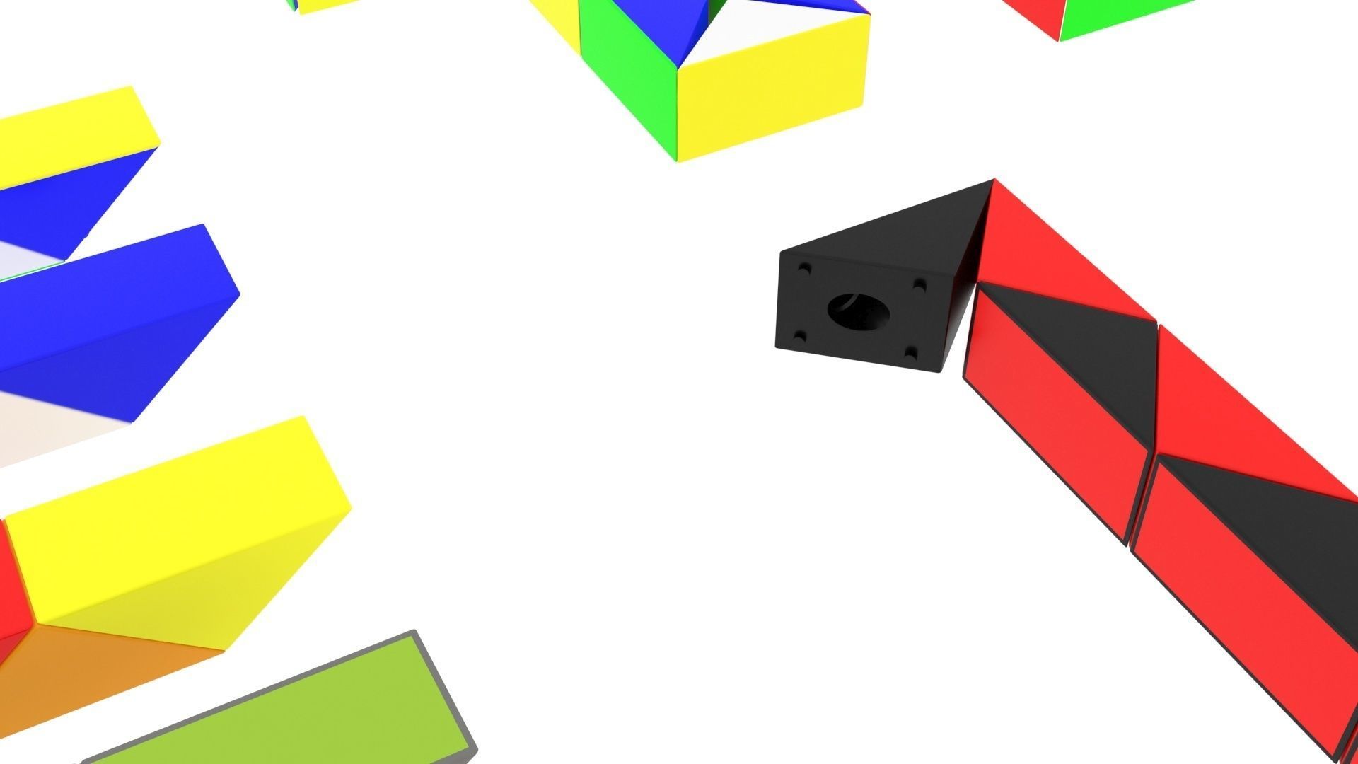 Snake Puzzles Set 3D model_8