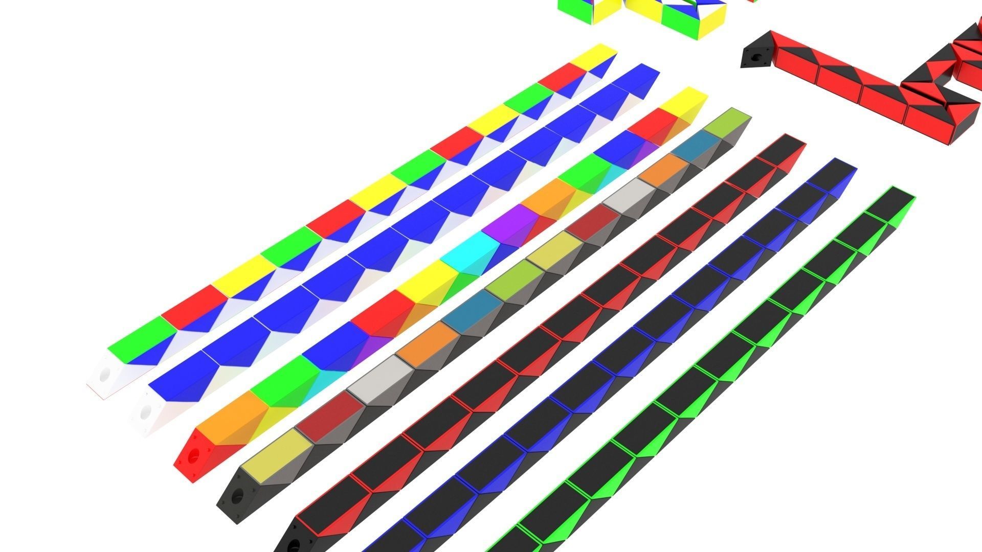 Snake Puzzles Set 3D model_6