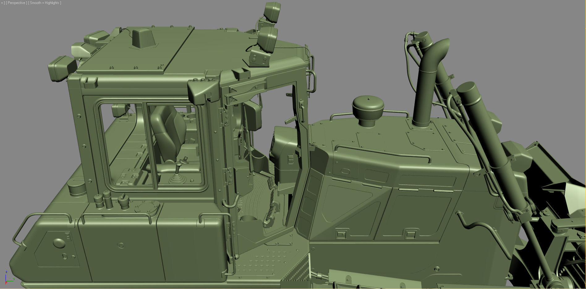 Komatsu D65PXi-18 Crawler Dozer 3D model_29