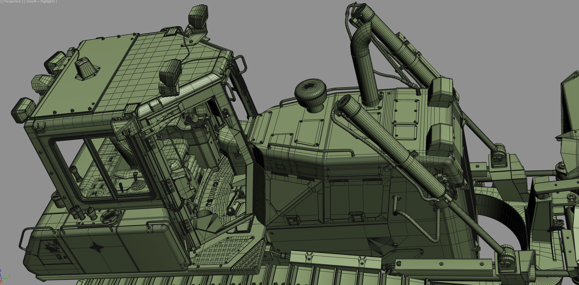 Komatsu D65PXi-18 Crawler Dozer 3D model_34