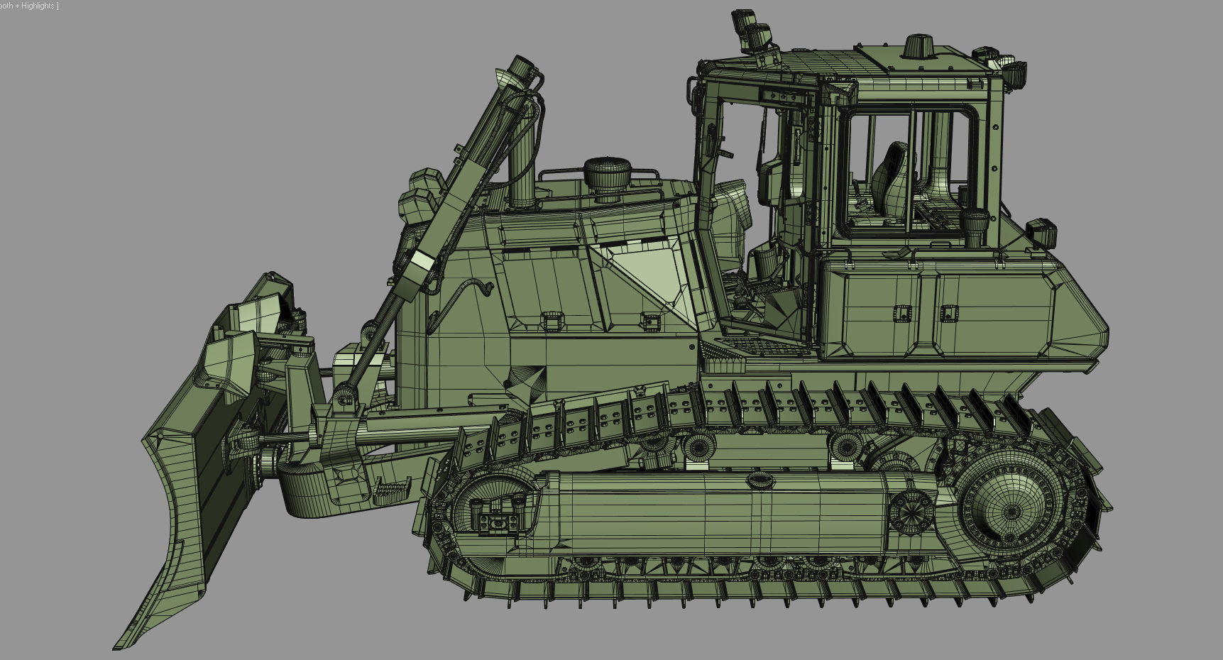 Komatsu D65PXi-18 Crawler Dozer 3D model_26