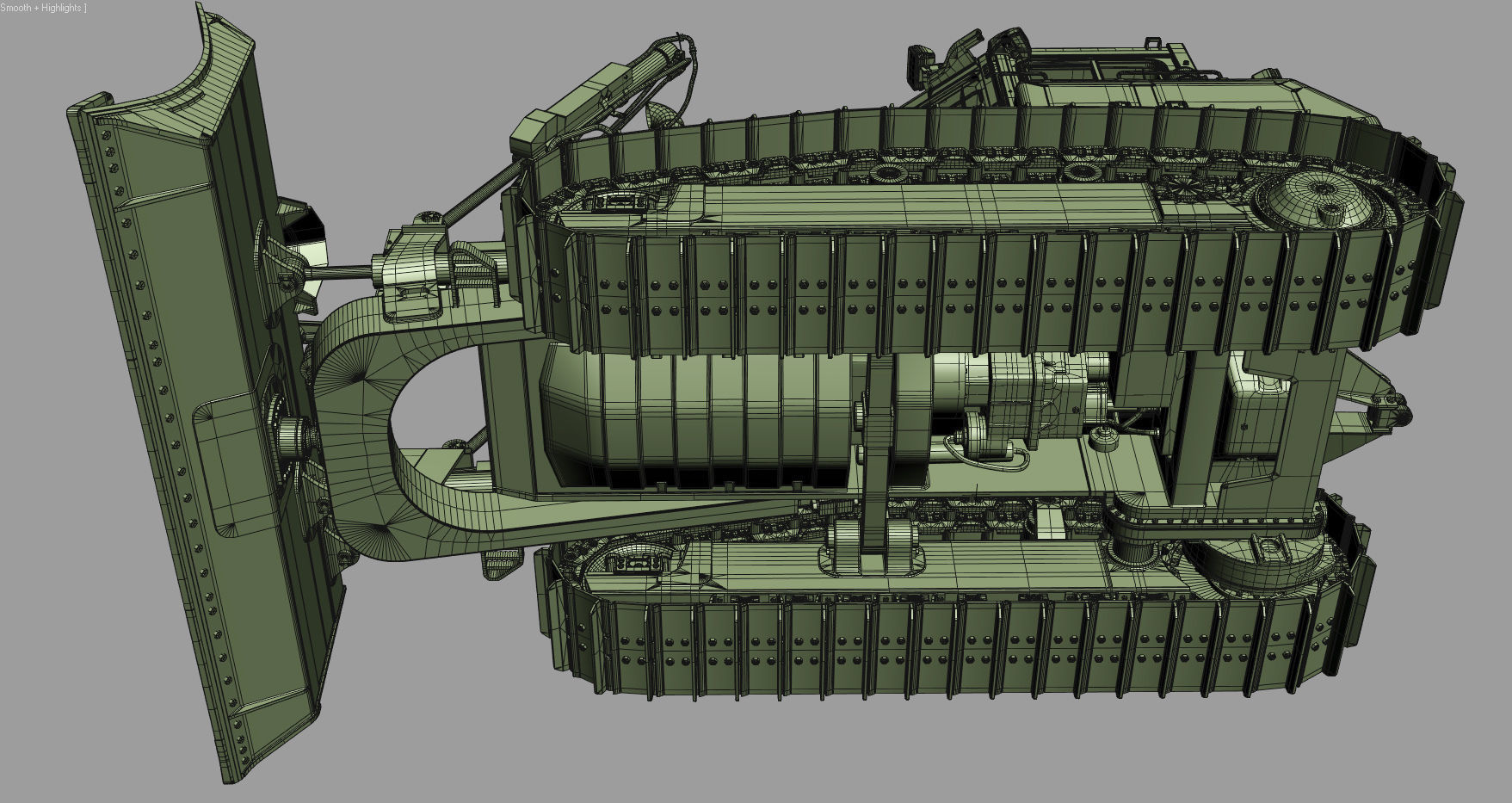 Komatsu D65PXi-18 Crawler Dozer 3D model_44