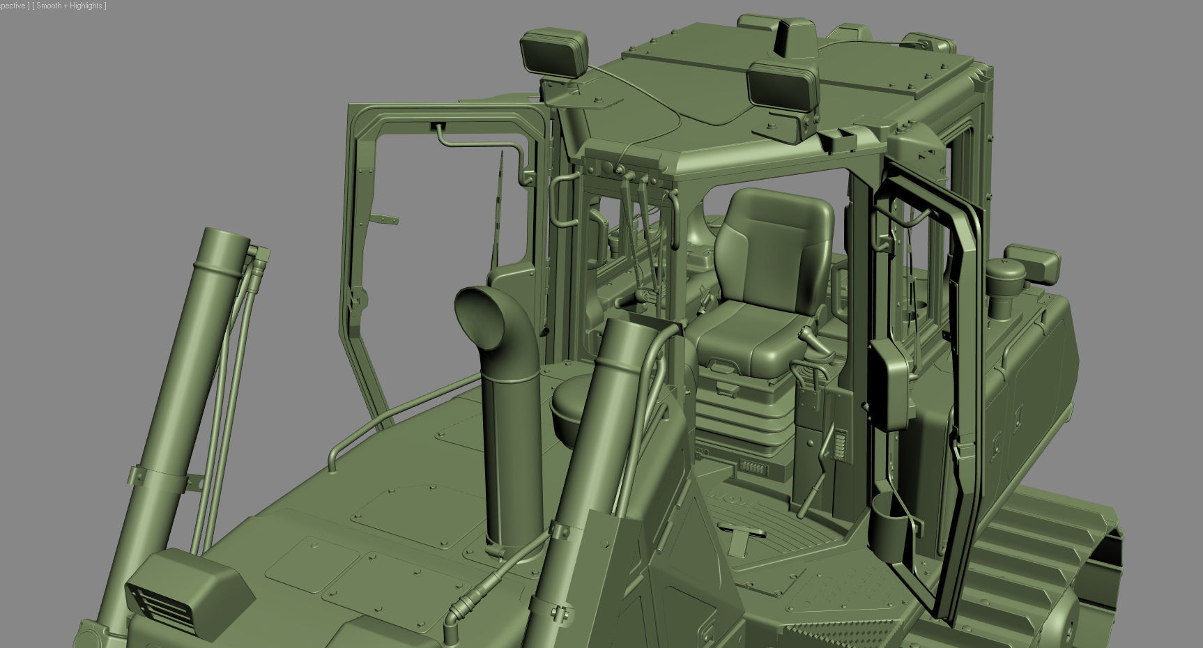 Komatsu D65PXi-18 Crawler Dozer 3D model_35