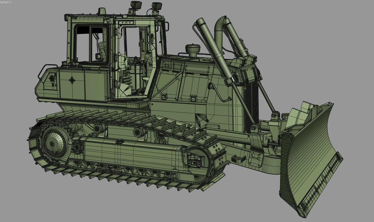 Komatsu D65PXi-18 Crawler Dozer 3D model_28