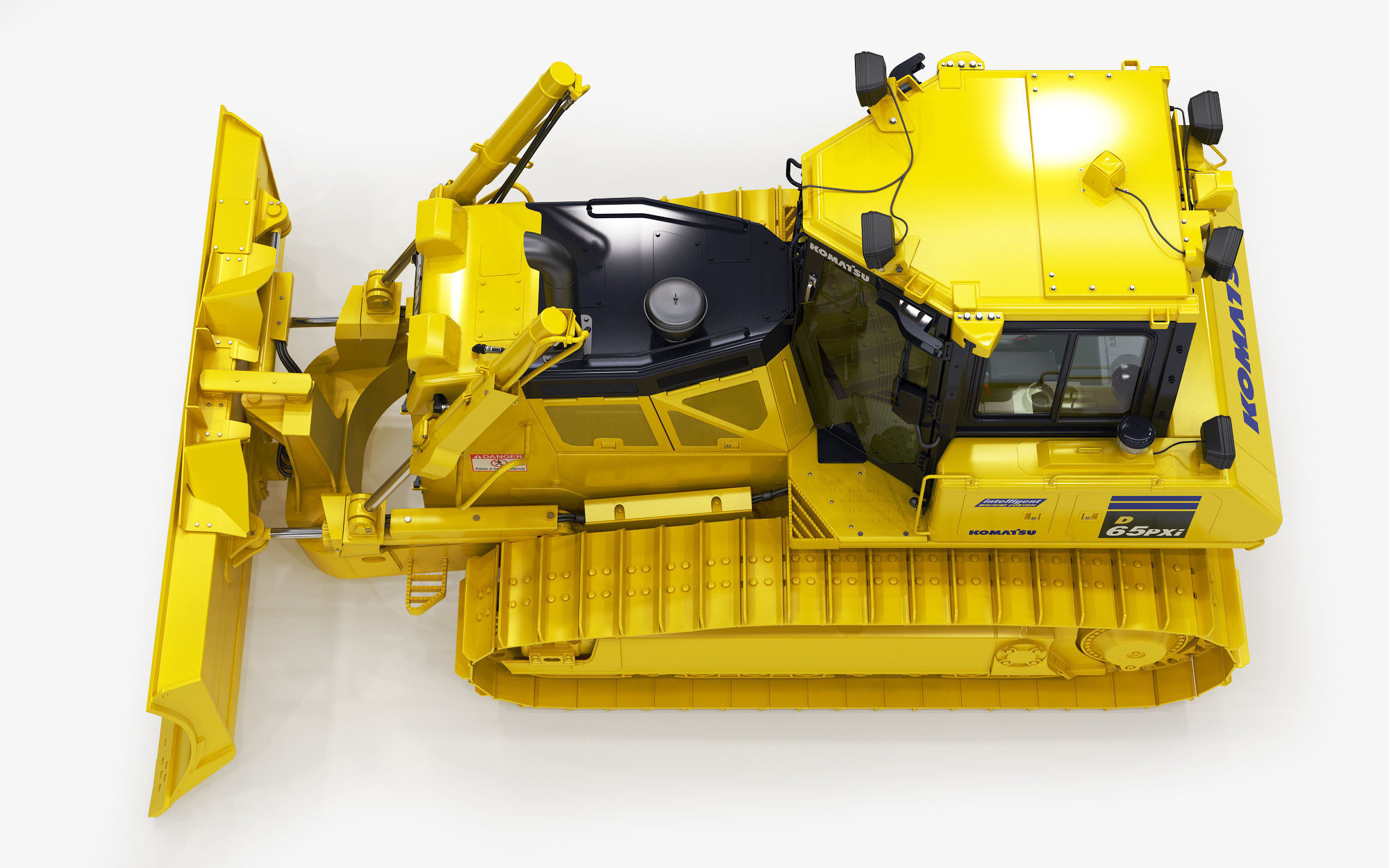Komatsu D65PXi-18 Crawler Dozer 3D model_9
