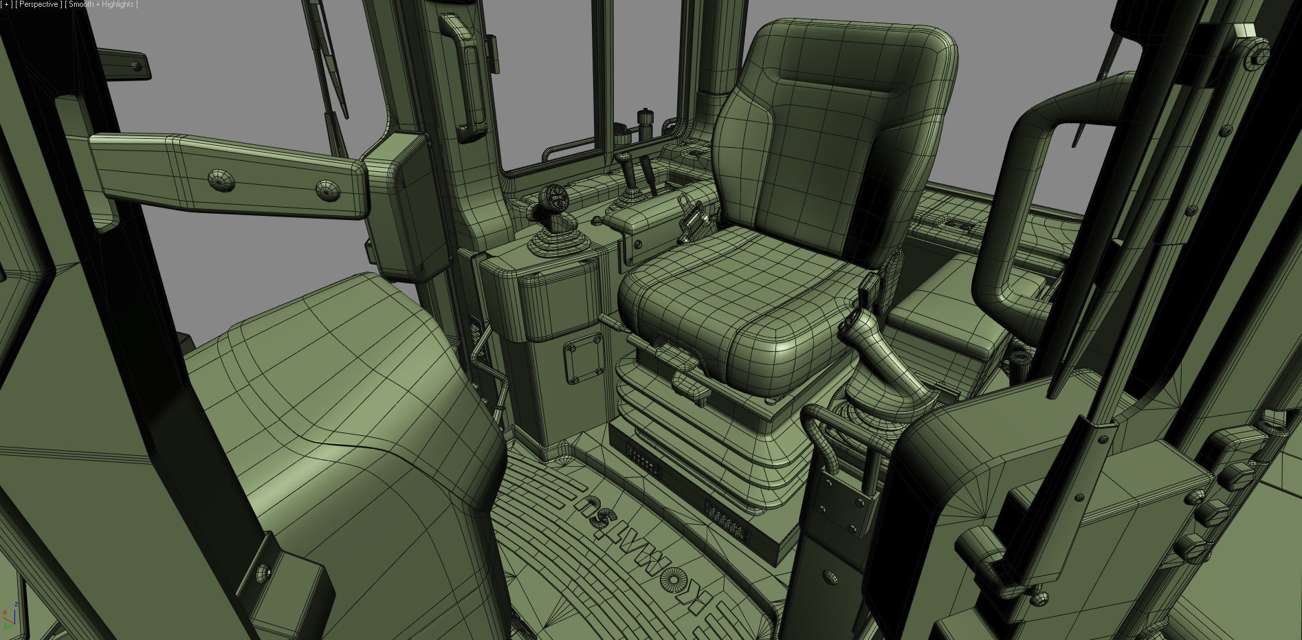 Komatsu D65PXi-18 Crawler Dozer 3D model_40