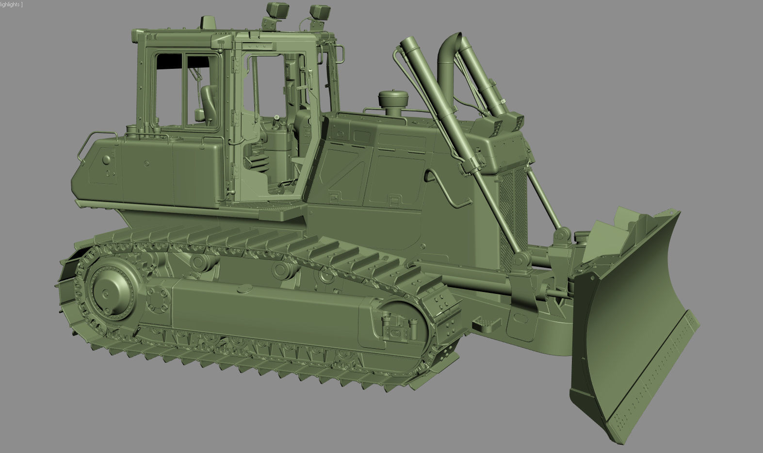 Komatsu D65PXi-18 Crawler Dozer 3D model_27