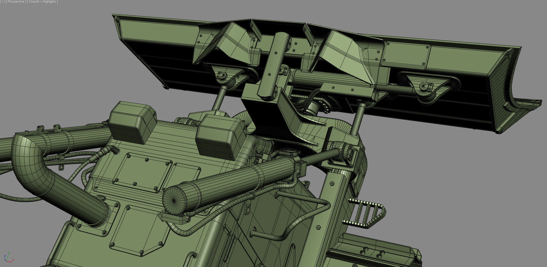 Komatsu D65PXi-18 Crawler Dozer 3D model_38