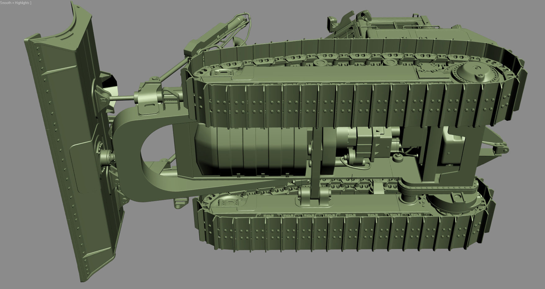 Komatsu D65PXi-18 Crawler Dozer 3D model_43