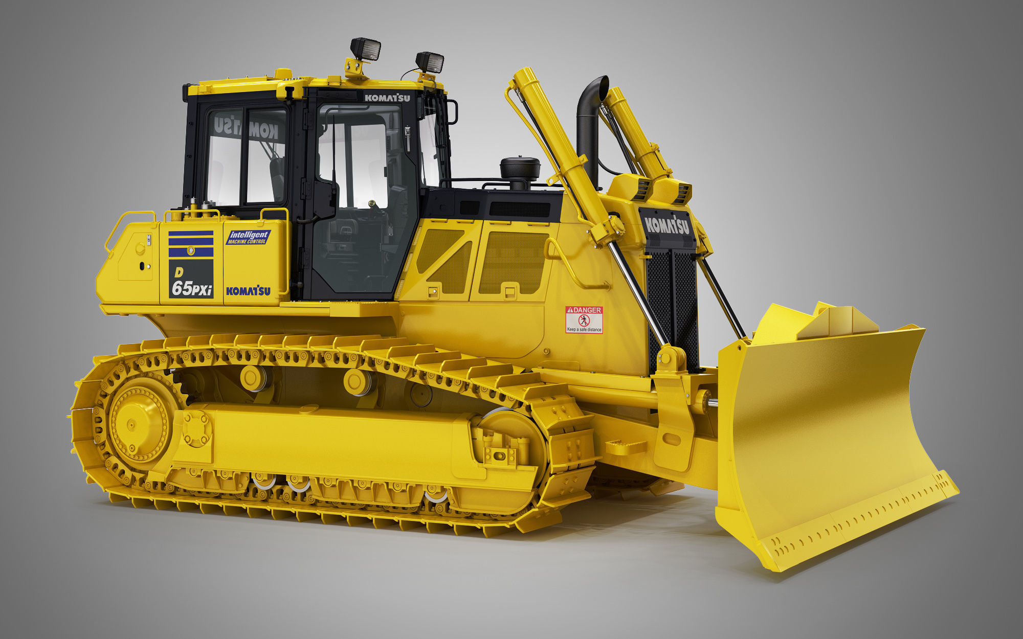 Komatsu D65PXi-18 Crawler Dozer 3D model_1