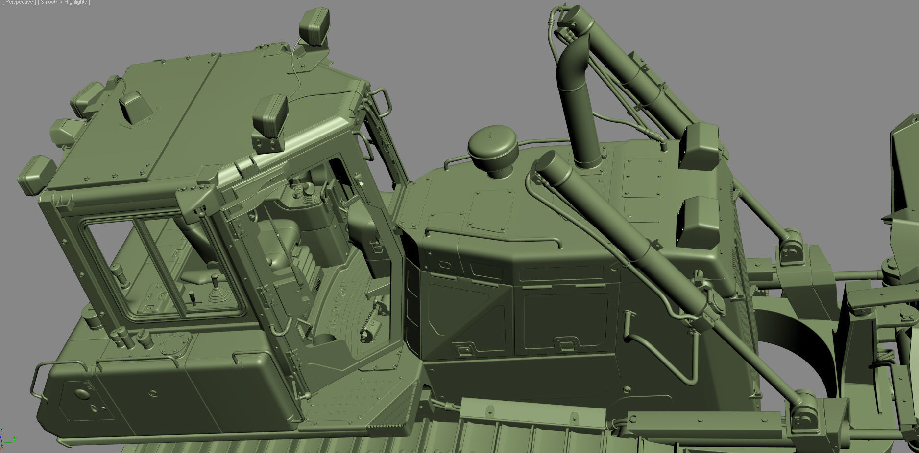 Komatsu D65PXi-18 Crawler Dozer 3D model_33