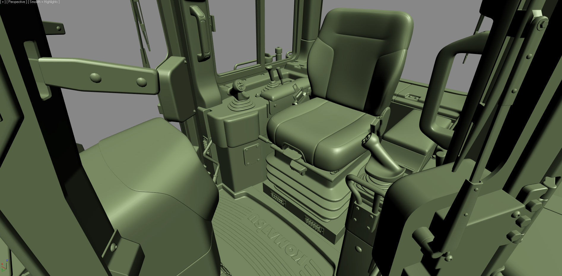 Komatsu D65PXi-18 Crawler Dozer 3D model_39