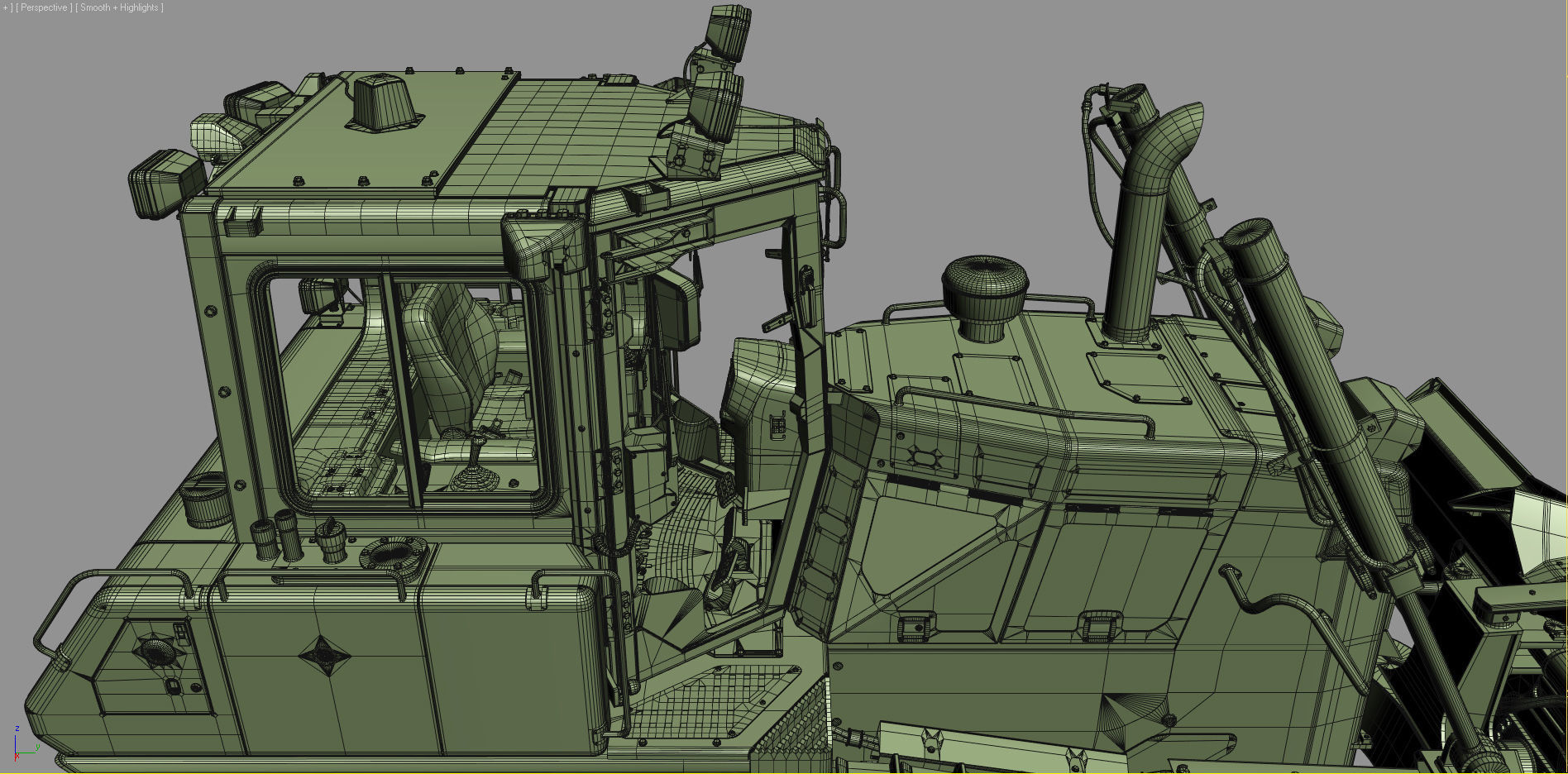 Komatsu D65PXi-18 Crawler Dozer 3D model_30